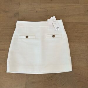 NWT Veronica Beard White Emar Mini Skirt